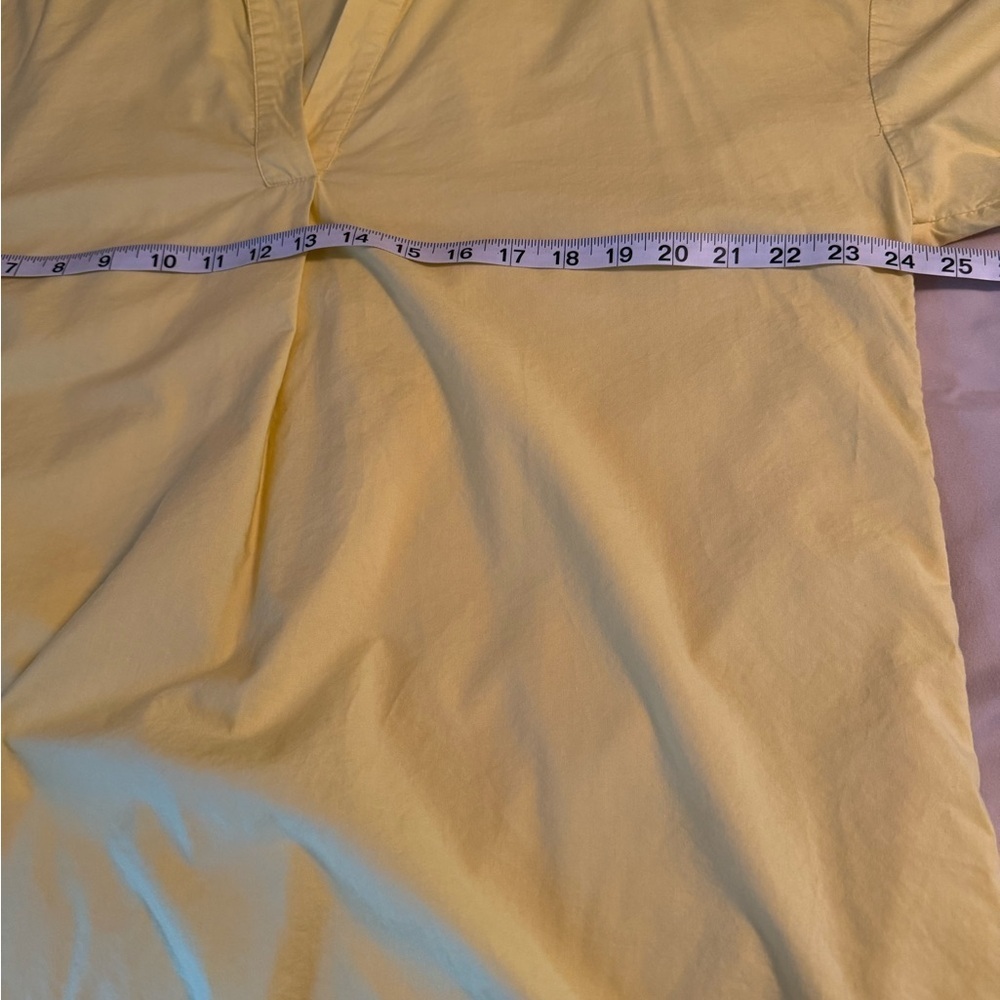 J.Jill Women Sz M Lemon Meringue Cotton Blend Long Sleeve Oversize Popover Tunic - Picture 7 of 7